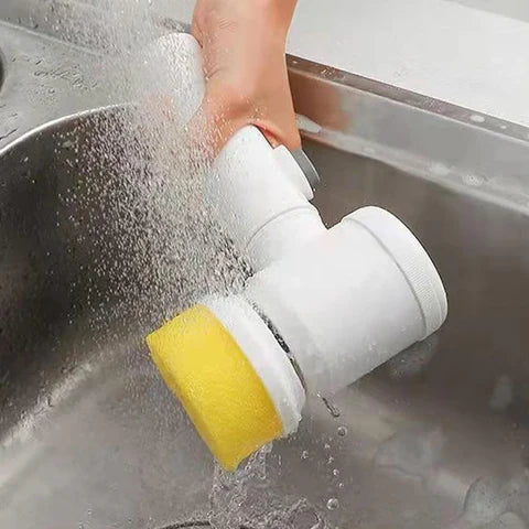 ¡Elimina la mugre sin esfuerzo! – Cepillo Eléctrico 5 en 1 para limpieza extrema