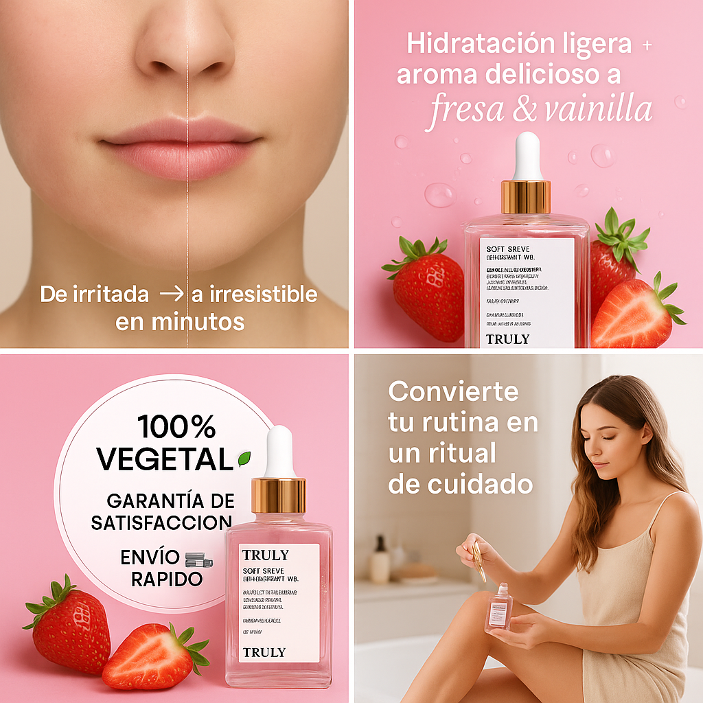 🌸Soft Serve After Shave Oil – Piel Suave, Aroma Dulce a Fresa & Vainilla🌸