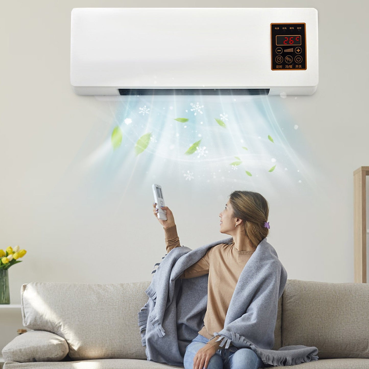 ❄️🔥 Mini Aire Acondicionado Portátil 2 en 1 – Frío y Calor con Control Remoto ❄️🔥